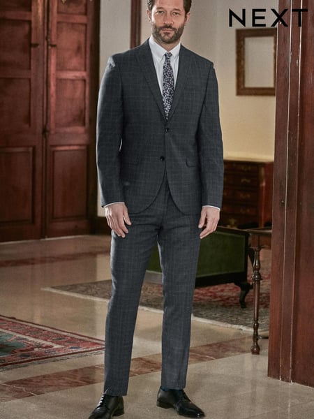 Blue Jacket Signature Check Slim Fit Suit (437042) | € 41