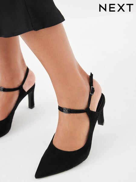 Black Regular/Wide Fit Forever Comfort® With Motionflex Hardware Point Toe Heels (441848) | € 20