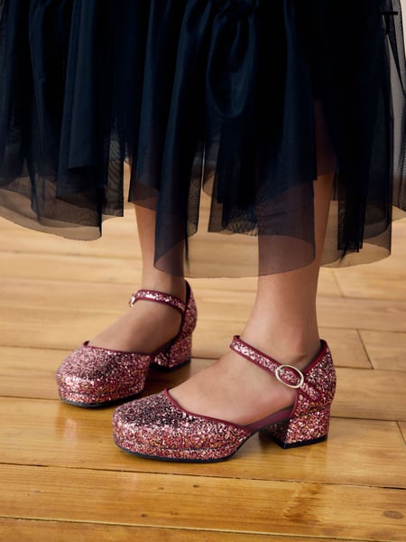 Purple Glitter Platform Heel Occasion Shoes (445106) | € 26 - € 33