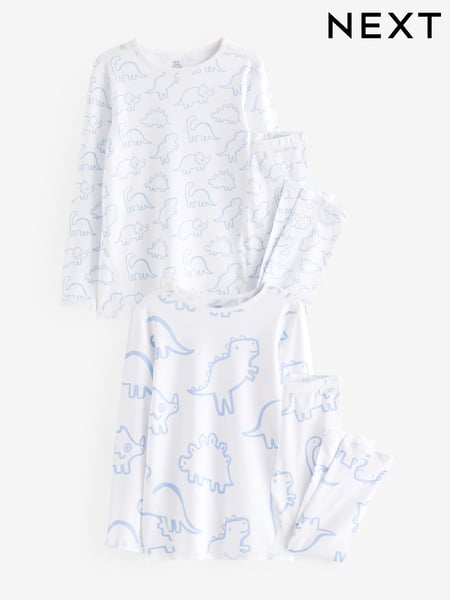 Blue Dinosaur Print Kind to Skin Pyjamas 2 Pack (9mths-12yrs) (447239) | € 34 - € 47