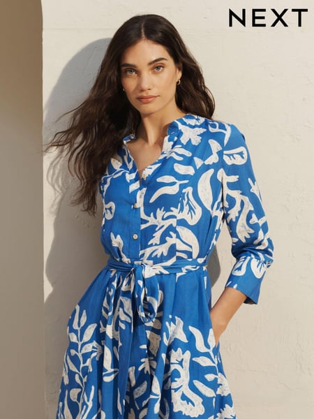 Blue Belted Mini Shirt Dress (449074) | € 16