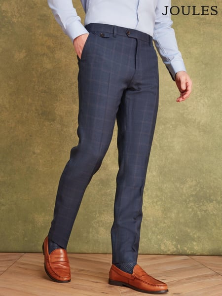 Joules Navy/Rust Slim Fit Wool Suit: Trousers (450679) | € 31