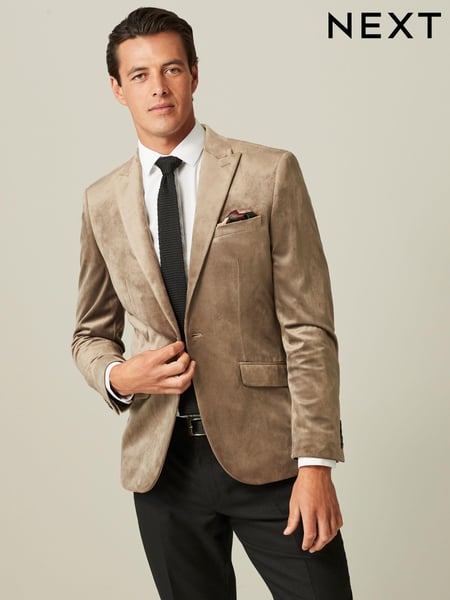 Champagne Gold Slim Velvet Blazer (458519) | € 23