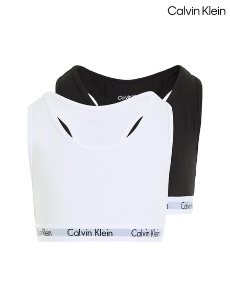 Calvin Klein Black Modern Cotton Girls Bralettes 2 Pack (476095) | € 17 - € 20