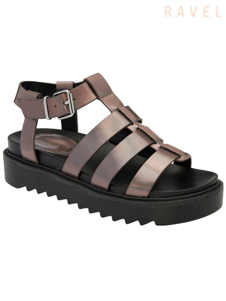 Ravel Metallic Fisherman Sandals On a Flatform Wedge Unit (480002) | € 78