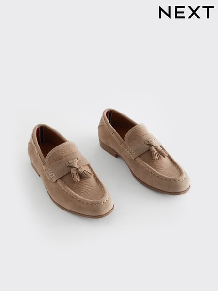 Neutral Beige Standard Fit (F) Smart Tassel Detail Loafers (487312) | € 34 - € 43