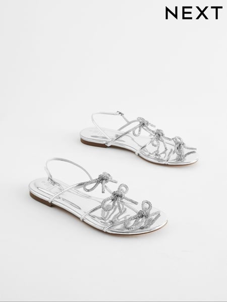Silver Forever Comfort ® Bow Slingback Sandals (500840) | € 10