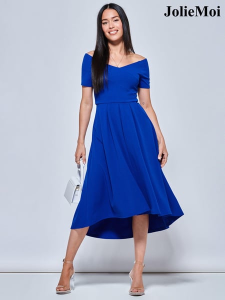 Jolie Moi Cobalt Blue Lenora Fit & Flare Midi Dress (506562) | € 20