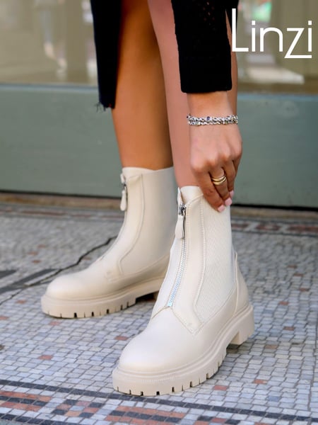 Linzi Cream Della Ankle Boots With Zip Detail (507795) | € 70