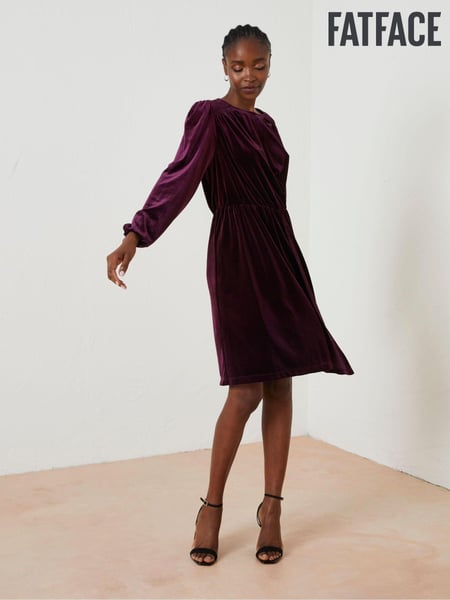 FatFace Purple Annie Velvet Dress (510768) | € 33