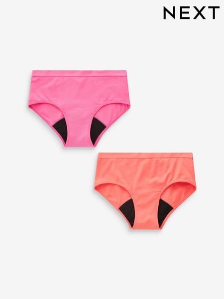 Pink/Orange Teen Light Flow Period Pants 2 Pack (7-16yrs) (511887) | € 27 - € 31