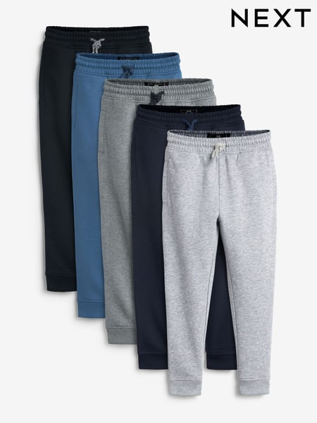 Multi Slim Fit Basic Joggers 5 Pack (3-16yrs) (513306) | € 51 - € 77