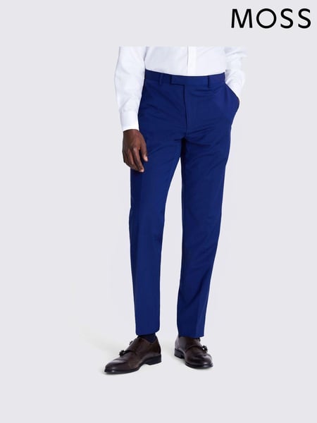 MOSS Royal Blue Tailored Fit Performance Suit Trousers (515707) | € 56