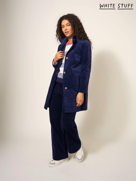 White Stuff Blue Karla Velvet Coat (516900) | € 106