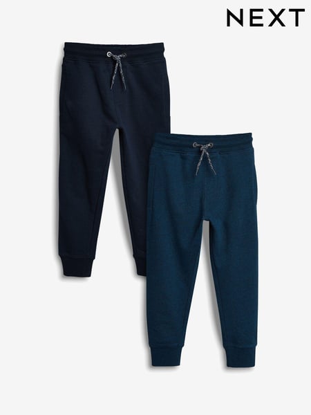 Blue/Navy Slim Fit Joggers 2 Pack (3-16yrs) (519224) | € 26 - € 35