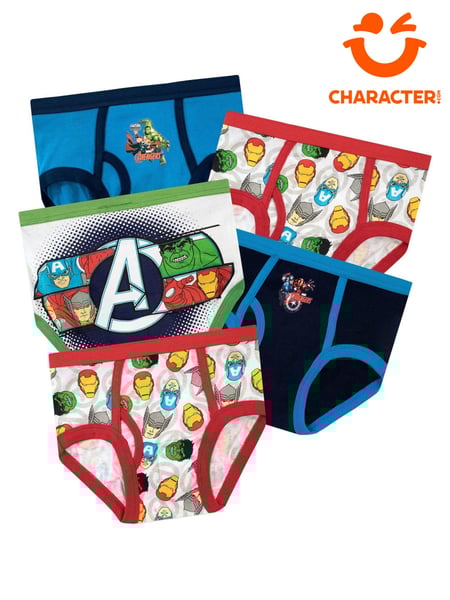 Character Silver Kids Marvel Avengers Multipack 100% Cotton Briefs 5 Packs (532959) | € 23