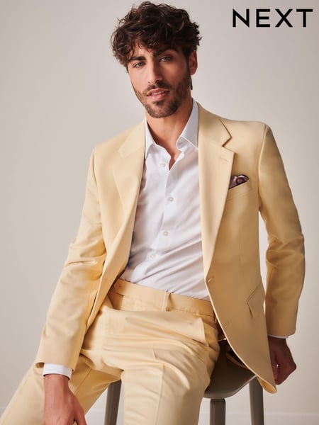 Yellow Slim Fit Motionflex Stretch Suit Jacket (542041) | € 23