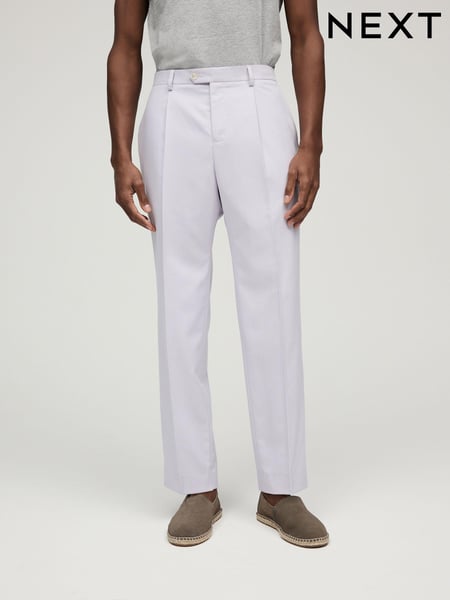 Lilac Purple Relaxed Fit Motionflex Stretch Suit Trousers (544343) | € 12