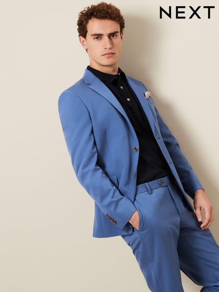 Cobalt Blue Slim Fit Motionflex Stretch Suit Jacket (550256) | € 23