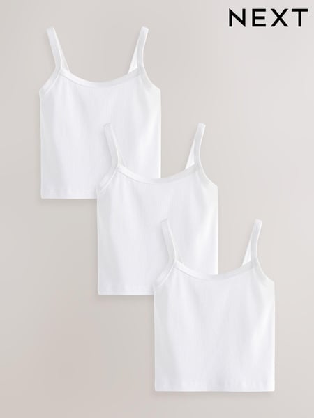 White Cropped Cami Vest 3 Pack (5-16yrs) (552682) | € 5 - € 8