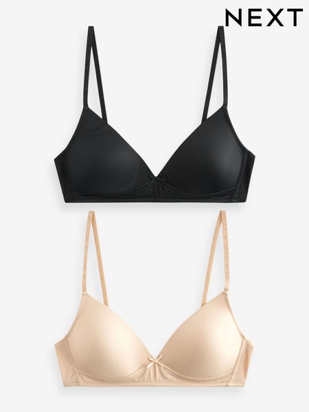 Black/Beige Trainer Bras 2 Pack (553037) | € 16