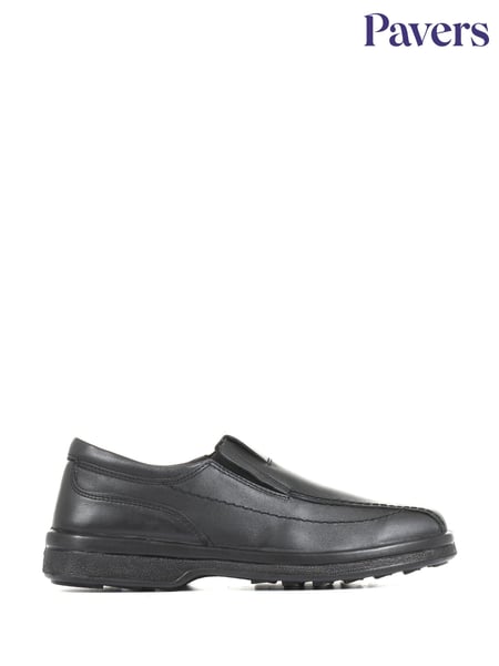Pavers Natural Pavers Wide Fit Leather Slip On Black Shoes (553335) | € 62