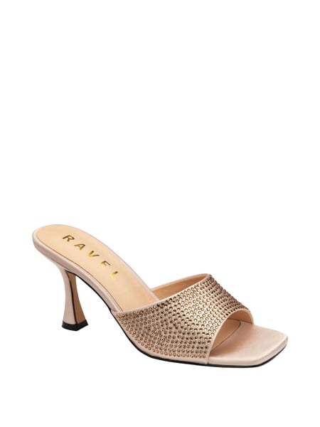 Ravel Gold Heeled Mule Sandals (561156) | € 25