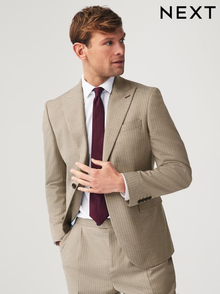 Neutral Slim Fit Stripe Suit Jacket (561991) | € 74