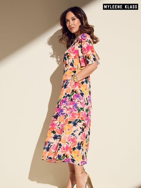 Myleene Klass Pink Floral Printed Tea Dress (566632) | € 39