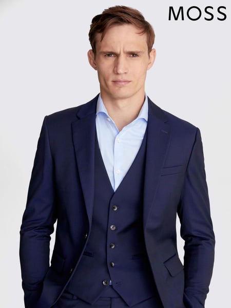 MOSS Ink Blue Slim Suit Jacket (568445) | € 186