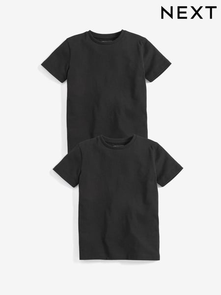 Black Short Sleeve T-Shirts 2 Pack (3-16yrs) (586164) | € 10 - € 18
