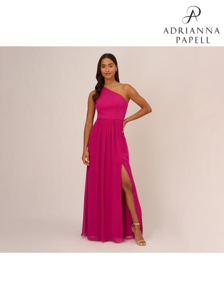 Adrianna Papell One Shoulder Chiffon Gown (586727) | € 217