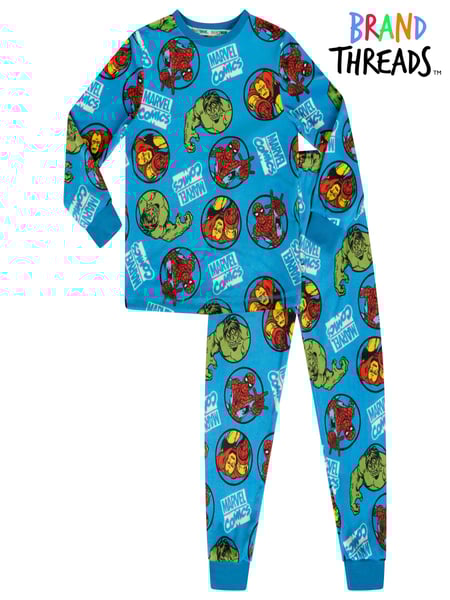 Brand Threads Blue Marvel Boys Fleece Pyjama Set (587179) | € 15