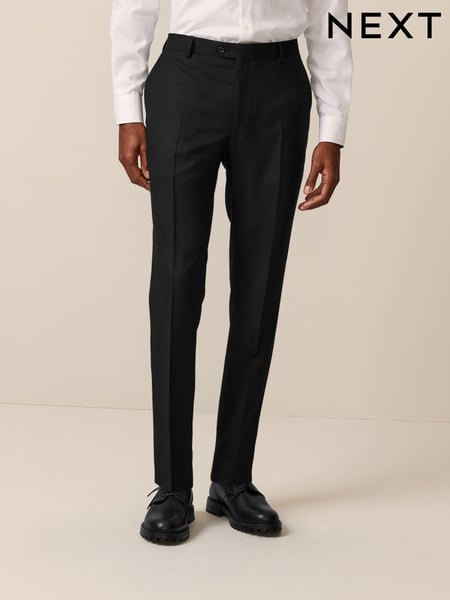 Black Slim Fit Textured Suit Trousers (587923) | € 52