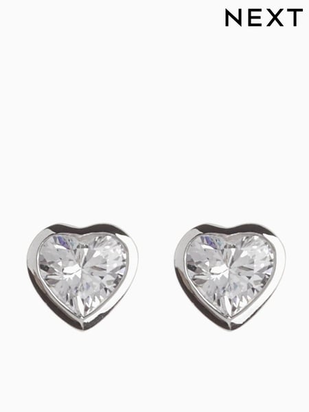 Sterling Silver Delicate Heart Stud Earrings (588790) | € 15