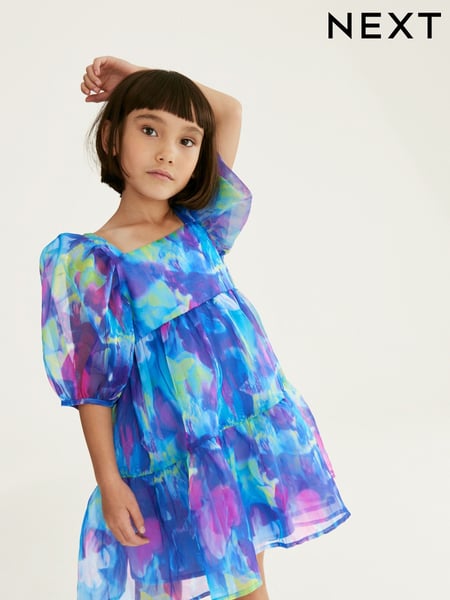Blue Tiered Organza Dress (3-16yrs) (596195) | € 7 - € 10