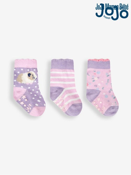 JoJo Maman Bébé Lilac 3-Pack Guinea Pig Socks (599028) | € 15