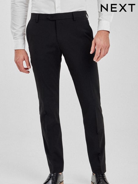 Black Tailored Fit Stretch Smart Trousers (602642) | € 36