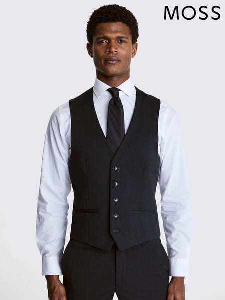 MOSS Charcoal Grey Stretch Suit: Waistcoat (603523) | € 47