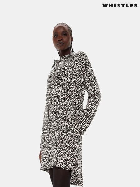 Whistles Helena Fuzzy Squares Black Dress (613869) | € 40