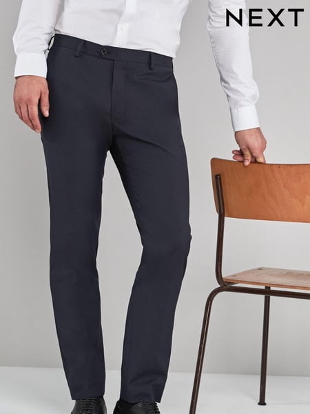 Navy Blue Skinny Fit Stretch Smart Trousers (614441) | € 36