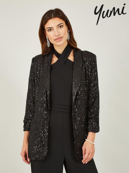 Yumi Black Sequin Blazer With Pockets (618639) | € 94
