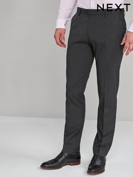Charcoal Grey Slim Fit Stretch Smart Trousers (620461) | € 36