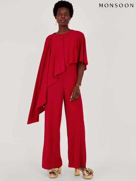 Monsoon Red Delia Drape Jumpsuit (622921) | € 29