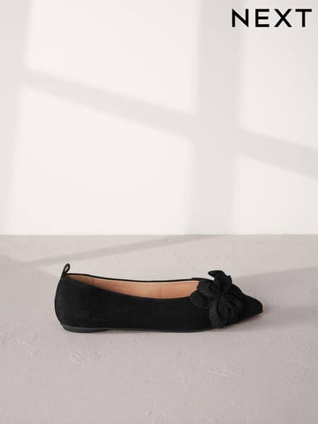 Black Signature Leather Corsage Ballerinas (624163) | € 16