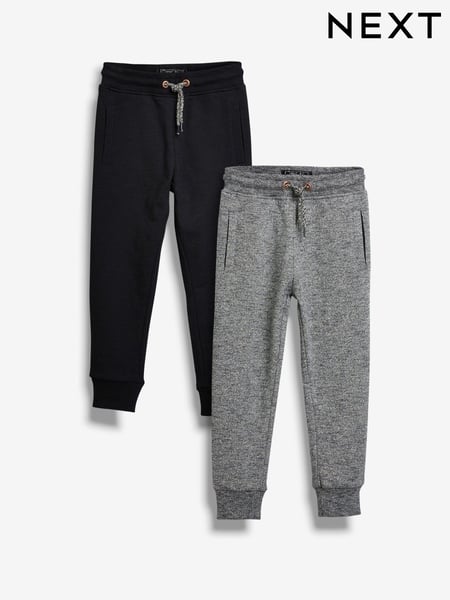 Black/Grey Slim Fit Joggers 2 Pack (3-16yrs) (624386) | € 26 - € 35