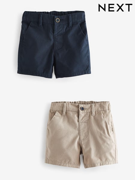 Navy/Stone Chino Shorts 2 Pack (3mths-7yrs) (624566) | € 11 - € 16