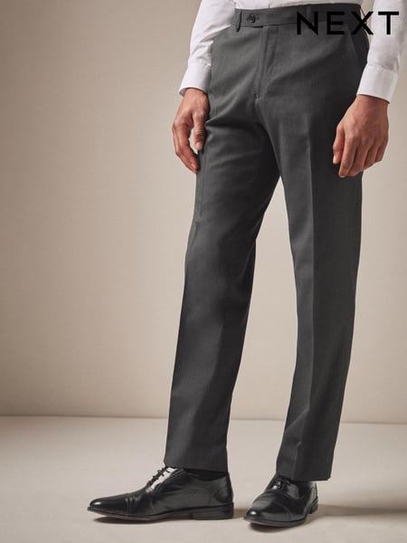 Charcoal Grey Regular Fit Stretch Smart Trousers (625147) | € 36