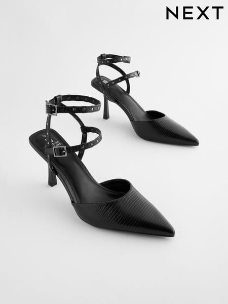 Black Forever Comfort® Point Toe Mary Jane Heel Shoes (625969) | € 13