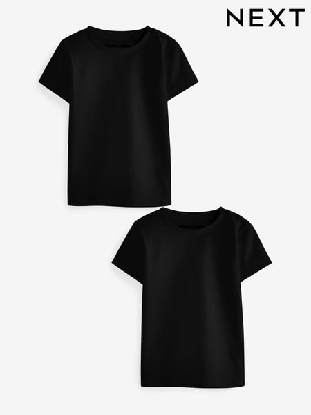 Black 2 Pack Short Sleeve T-Shirts (3mths-7yrs) (630746) | € 7 - € 13